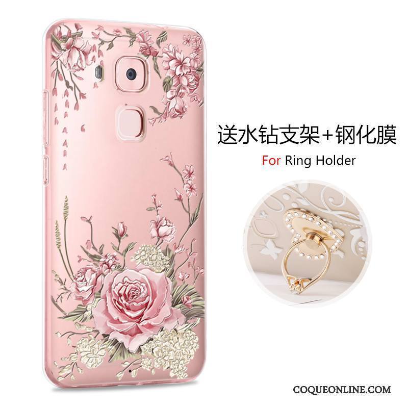 Huawei G9 Plus Étui Incassable Rose Protection Dessin Animé Coque De Téléphone Silicone