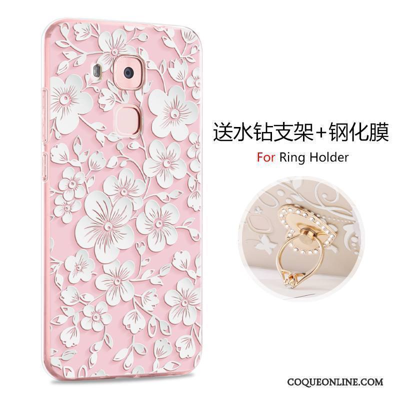 Huawei G9 Plus Étui Incassable Rose Protection Dessin Animé Coque De Téléphone Silicone