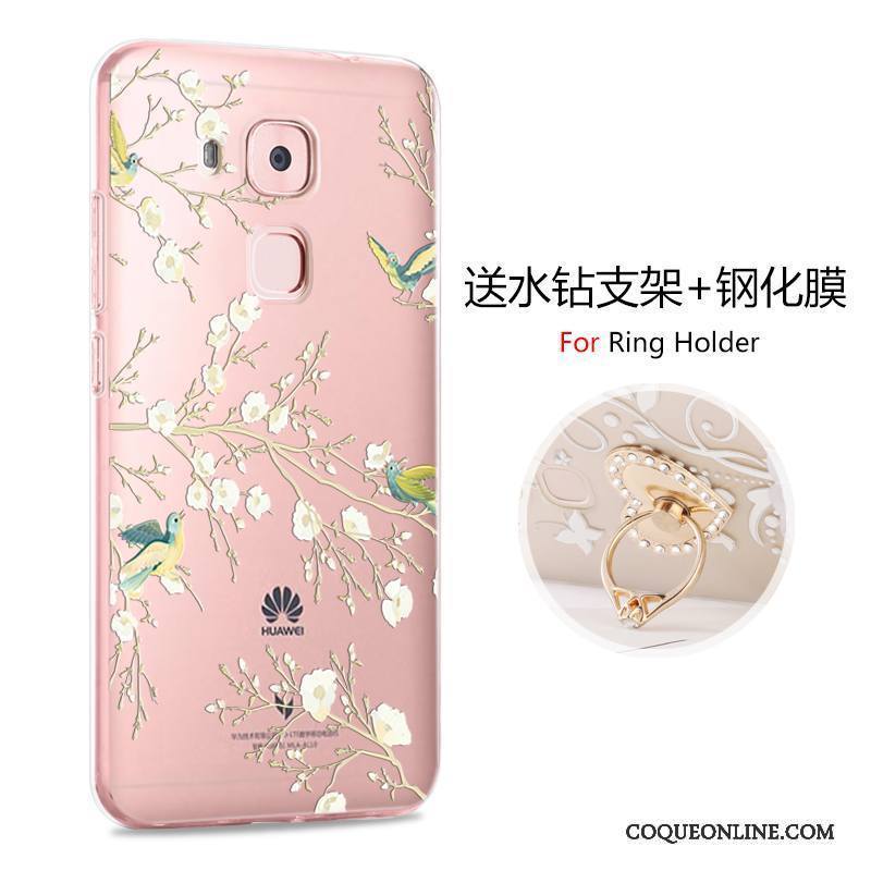 Huawei G9 Plus Étui Incassable Rose Protection Dessin Animé Coque De Téléphone Silicone