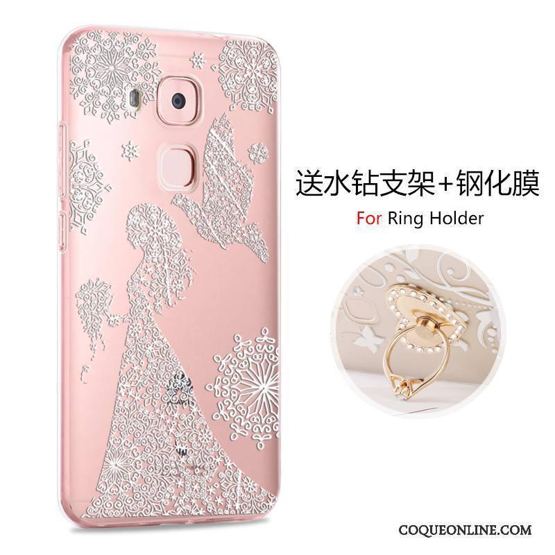 Huawei G9 Plus Étui Incassable Rose Protection Dessin Animé Coque De Téléphone Silicone