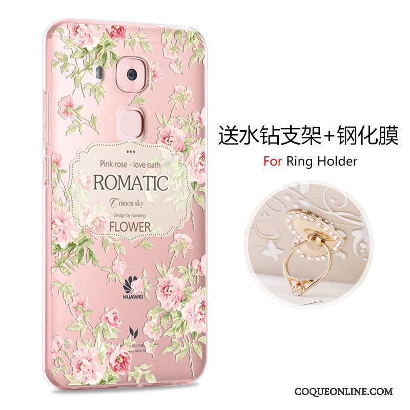 Huawei G9 Plus Étui Incassable Rose Protection Dessin Animé Coque De Téléphone Silicone