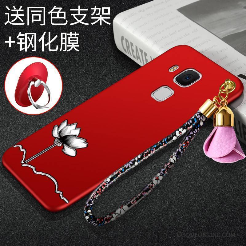 Huawei G9 Plus Étui Rouge Coque De Téléphone Silicone Incassable Fluide Doux