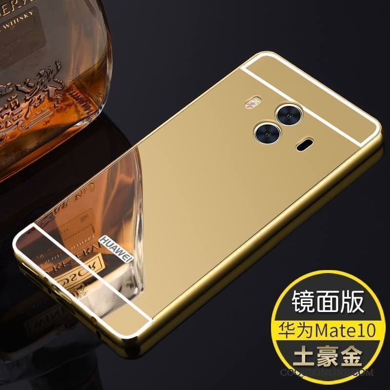 Huawei Mate 10 Border Argent Couvercle Arrière Étui Métal Coque De Téléphone Protection