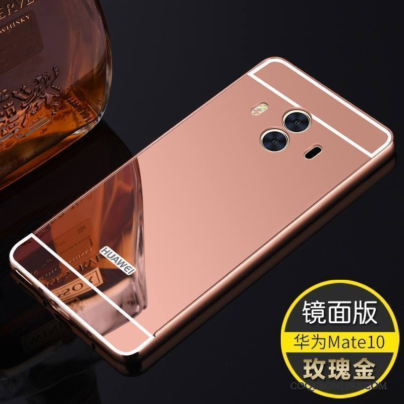 Huawei Mate 10 Border Argent Couvercle Arrière Étui Métal Coque De Téléphone Protection