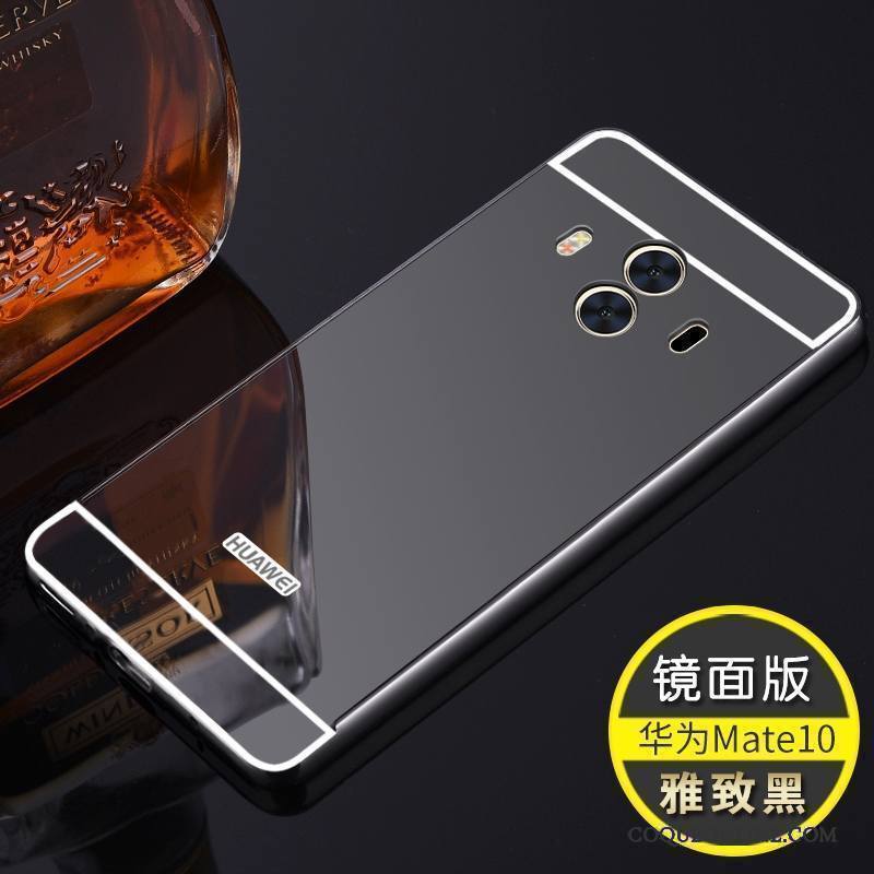 Huawei Mate 10 Border Argent Couvercle Arrière Étui Métal Coque De Téléphone Protection