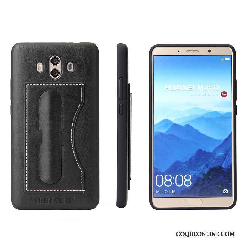 Huawei Mate 10 Carte Jaune Étui Étui En Cuir Protection Incassable Coque De Téléphone