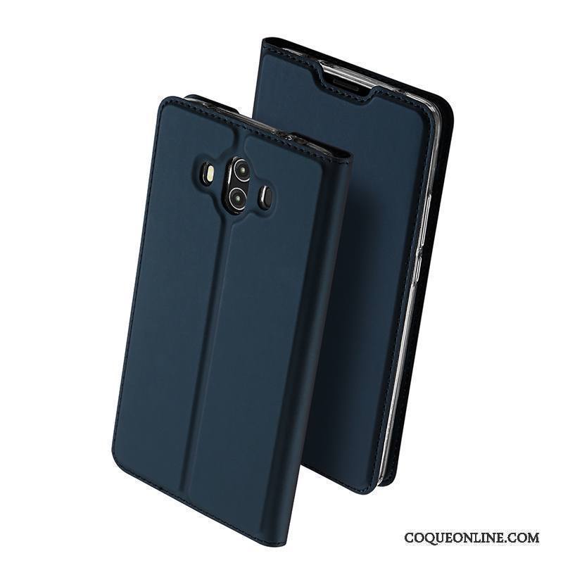 Huawei Mate 10 Clamshell Protection Coque De Téléphone Silicone Étui En Cuir Incassable Or