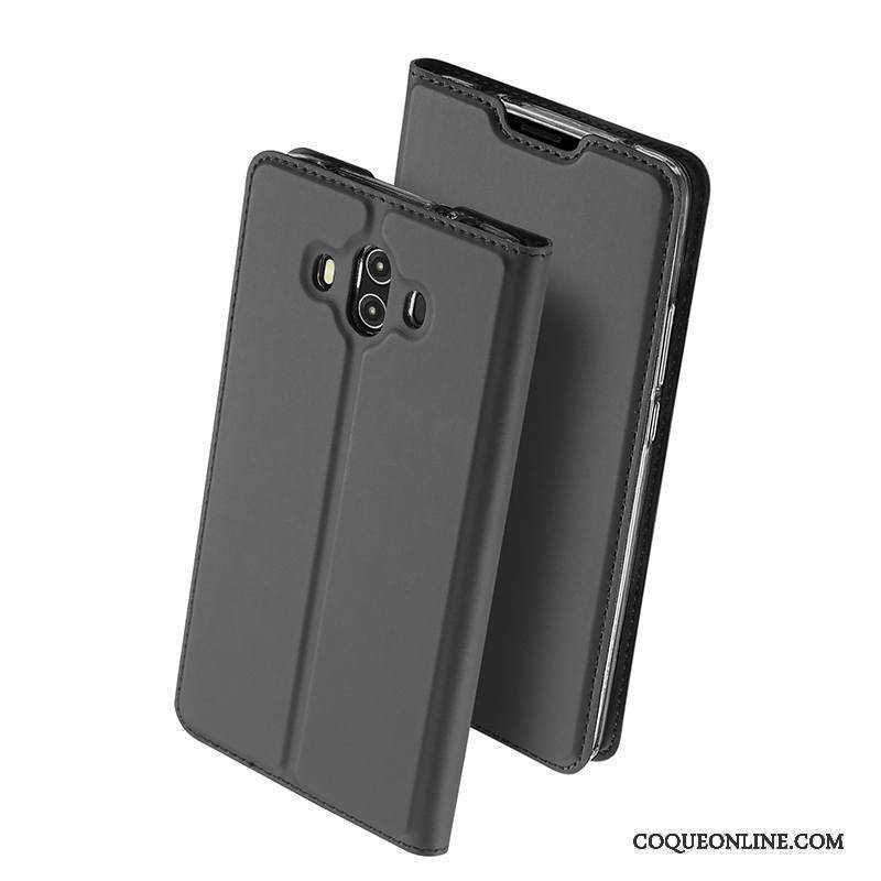 Huawei Mate 10 Clamshell Protection Coque De Téléphone Silicone Étui En Cuir Incassable Or