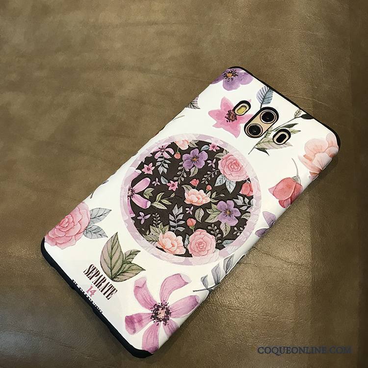 Huawei Mate 10 Coque Beau Étui Pétale Téléphone Portable Tout Compris Gaufrage Fluide Doux