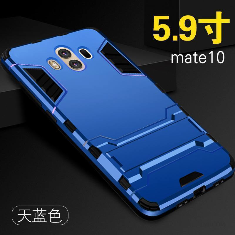 Huawei Mate 10 Coque Bleu Silicone Protection Incassable Délavé En Daim Étui Tout Compris