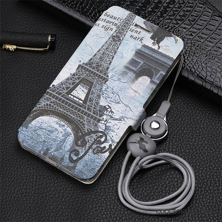 Huawei Mate 10 Coque De Téléphone Clamshell Dessin Animé Étui Gris Ornements Suspendus Incassable