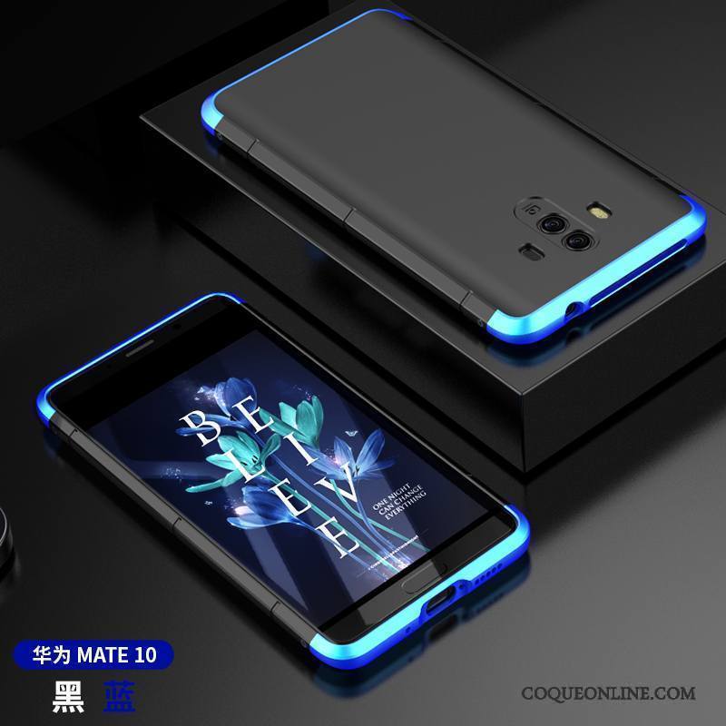 Huawei Mate 10 Coque De Téléphone Créatif Tendance Bleu Personnalité Tout Compris Métal