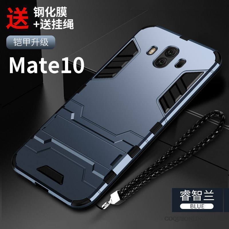 Huawei Mate 10 Coque De Téléphone Tout Compris Protection Silicone Étui Noir Incassable