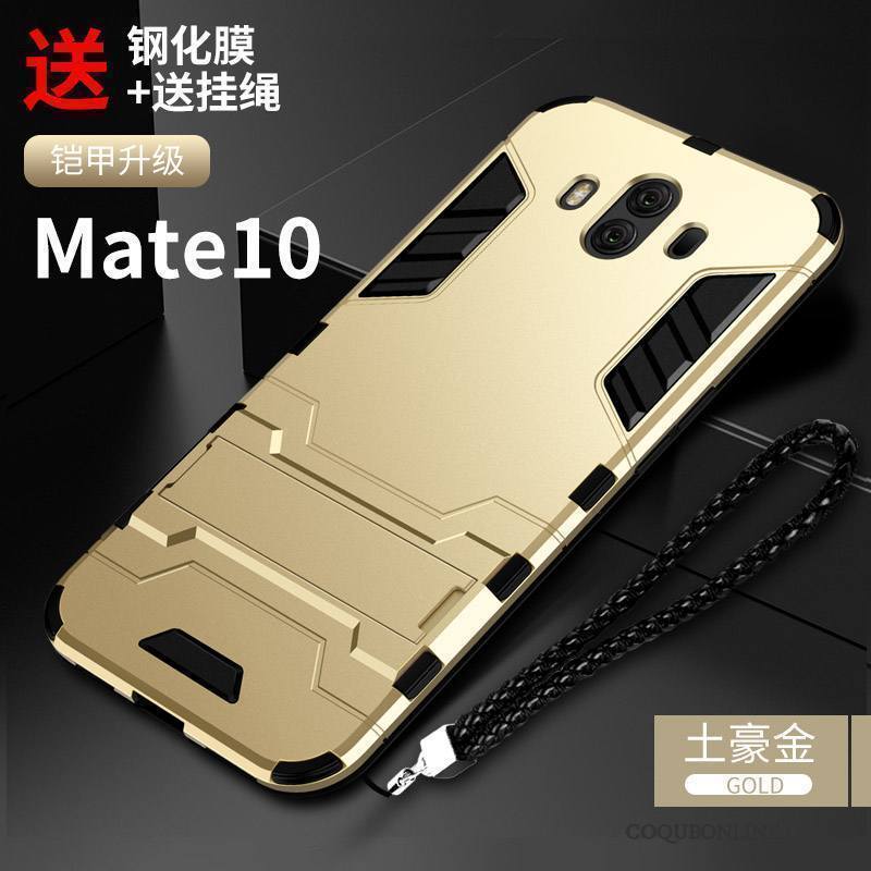 Huawei Mate 10 Coque De Téléphone Tout Compris Protection Silicone Étui Noir Incassable