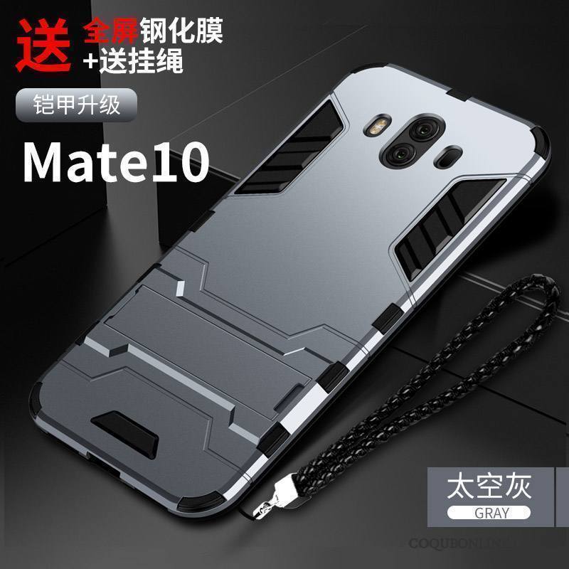 Huawei Mate 10 Coque De Téléphone Tout Compris Protection Silicone Étui Noir Incassable