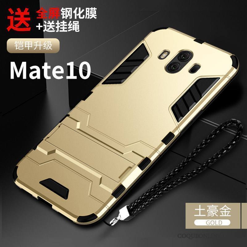 Huawei Mate 10 Coque De Téléphone Tout Compris Protection Silicone Étui Noir Incassable