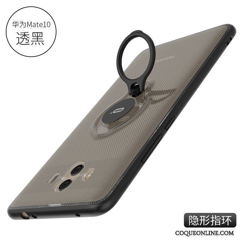Huawei Mate 10 Coque De Téléphone Étui Anneau Fluide Doux Protection Rouge Support
