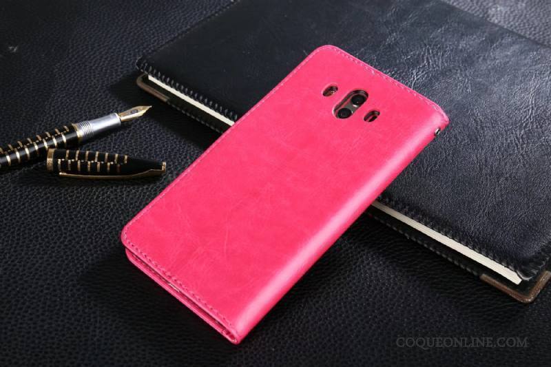 Huawei Mate 10 Coque De Téléphone Étui En Cuir Clamshell Protection Cuir Véritable Incassable