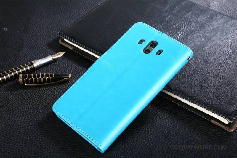 Huawei Mate 10 Coque De Téléphone Étui En Cuir Clamshell Protection Cuir Véritable Incassable