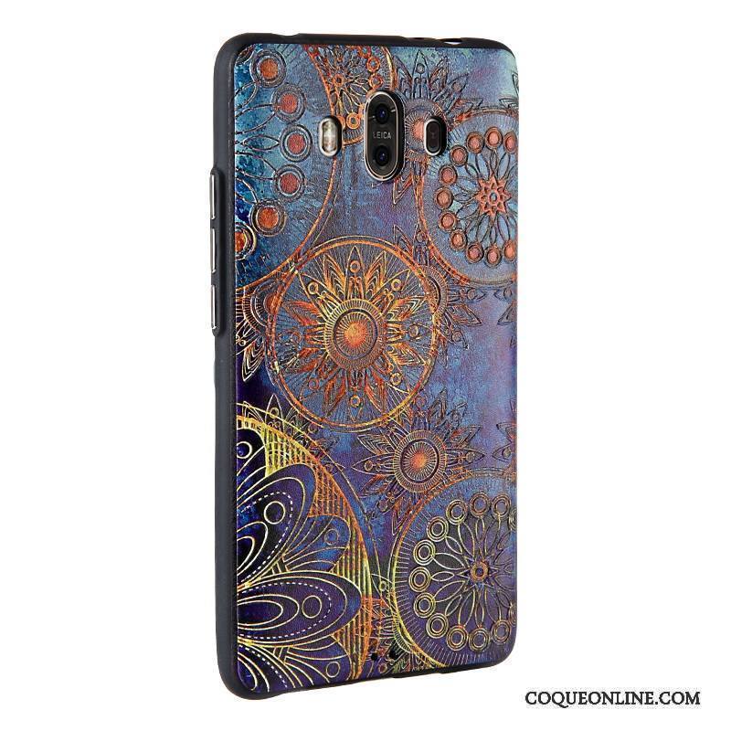 Huawei Mate 10 Coque De Téléphone Étui En Cuir Dessin Animé Peinture Gaufrage Protection Business