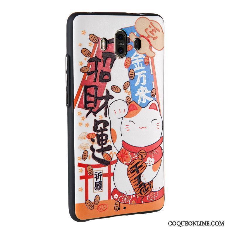 Huawei Mate 10 Coque De Téléphone Étui En Cuir Dessin Animé Peinture Gaufrage Protection Business