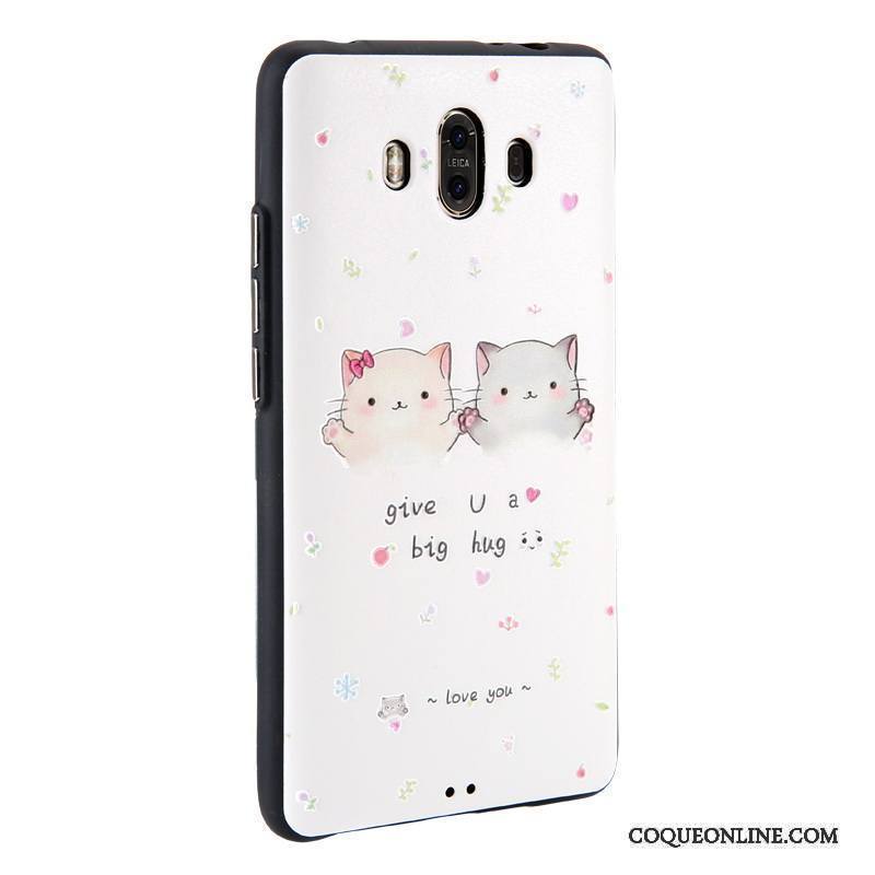 Huawei Mate 10 Coque De Téléphone Étui En Cuir Dessin Animé Peinture Gaufrage Protection Business