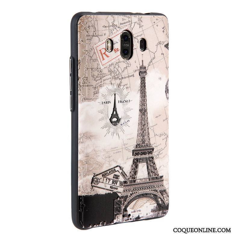 Huawei Mate 10 Coque De Téléphone Étui En Cuir Dessin Animé Peinture Gaufrage Protection Business