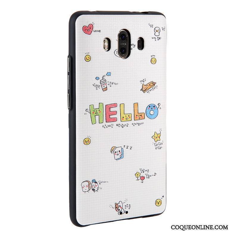 Huawei Mate 10 Coque De Téléphone Étui En Cuir Dessin Animé Peinture Gaufrage Protection Business