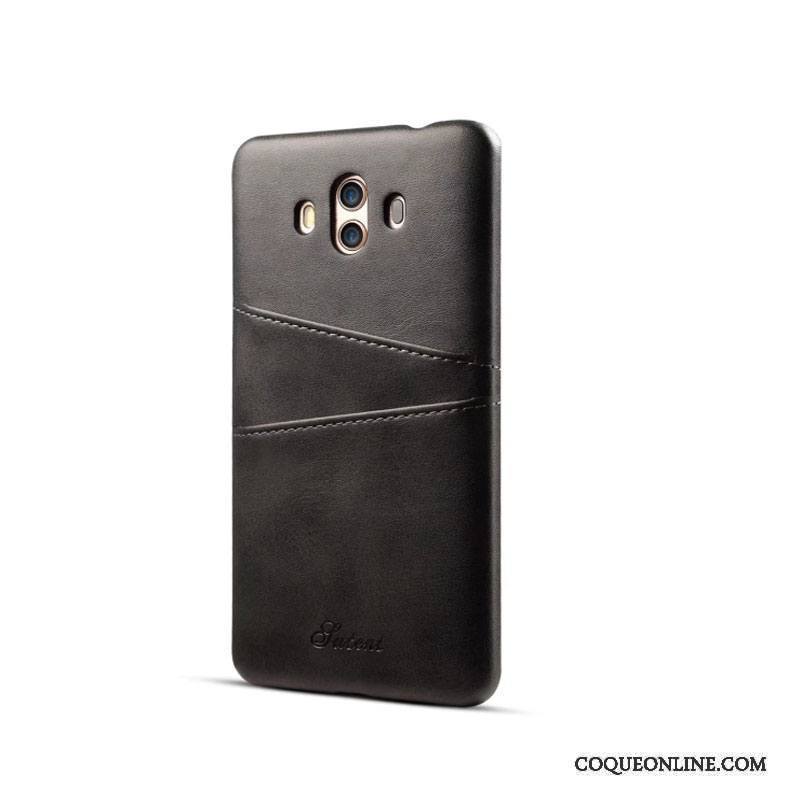 Huawei Mate 10 Coque De Téléphone Étui Étui En Cuir Tendance Carte Rouge Incassable