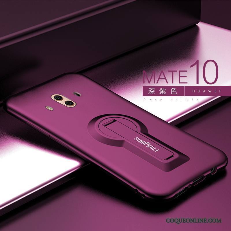 Huawei Mate 10 Coque Délavé En Daim Fluide Doux Étui Incassable Support Créatif Nouveau