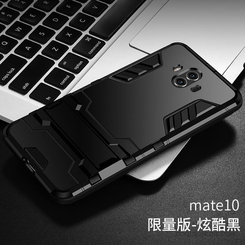 Huawei Mate 10 Coque Gris Border Personnalité Métal Protection Trois Défenses Étui