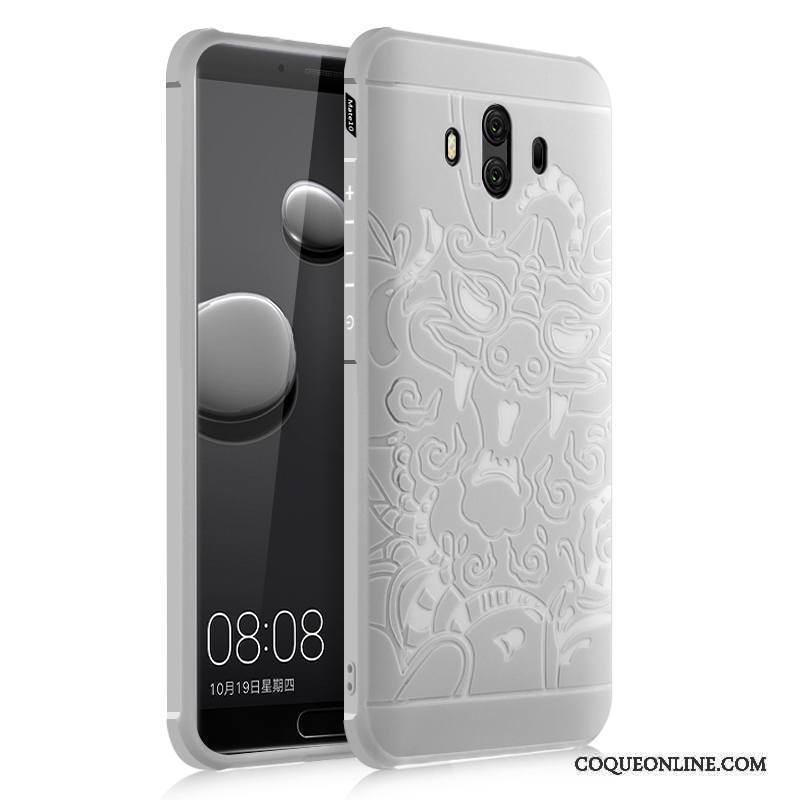 Huawei Mate 10 Coque Incassable Tendance Délavé En Daim Créatif Silicone Personnalité Noir