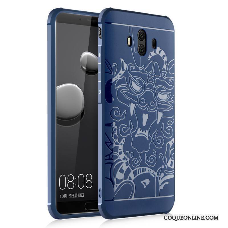 Huawei Mate 10 Coque Incassable Tendance Délavé En Daim Créatif Silicone Personnalité Noir