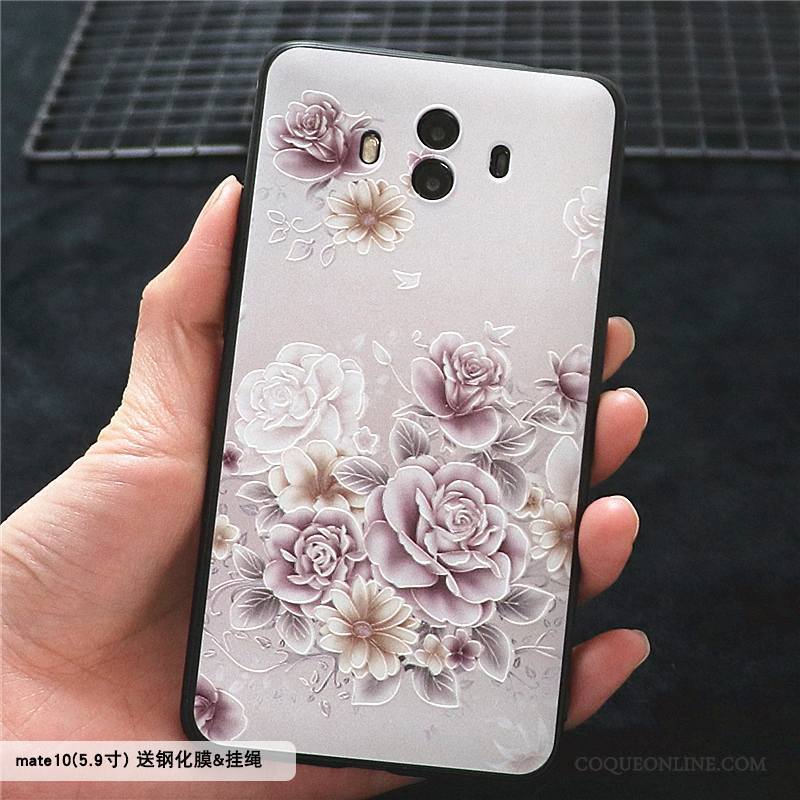 Huawei Mate 10 Coque Personnalité Fluide Doux Multicolore Incassable Étui Tendance Protection