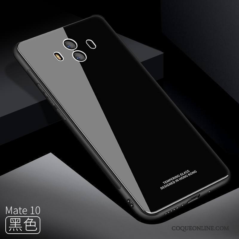 Huawei Mate 10 Coque Protection Incassable Verre Tout Compris Peinture Bleu Étui