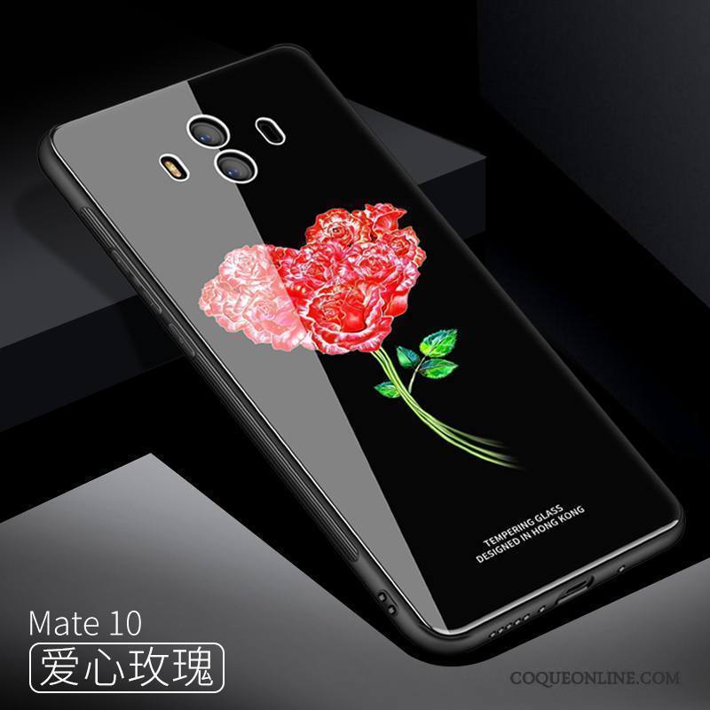 Huawei Mate 10 Coque Protection Incassable Verre Tout Compris Peinture Bleu Étui