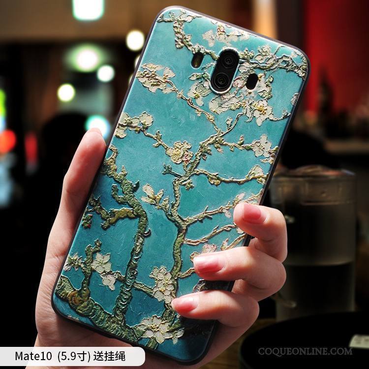 Huawei Mate 10 Coque Tout Compris Silicone Créatif Art Étui Fluide Doux Incassable