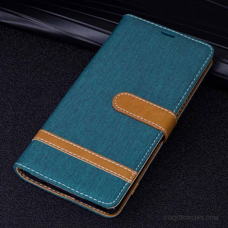 Huawei Mate 10 En Denim Protection Rouge Coque De Téléphone Étui En Cuir Housse