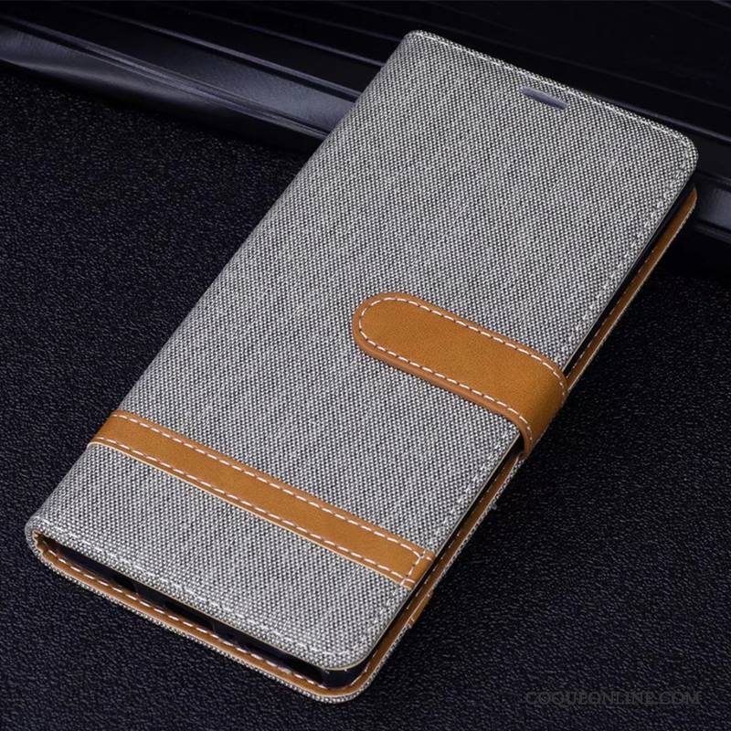 Huawei Mate 10 En Denim Protection Rouge Coque De Téléphone Étui En Cuir Housse