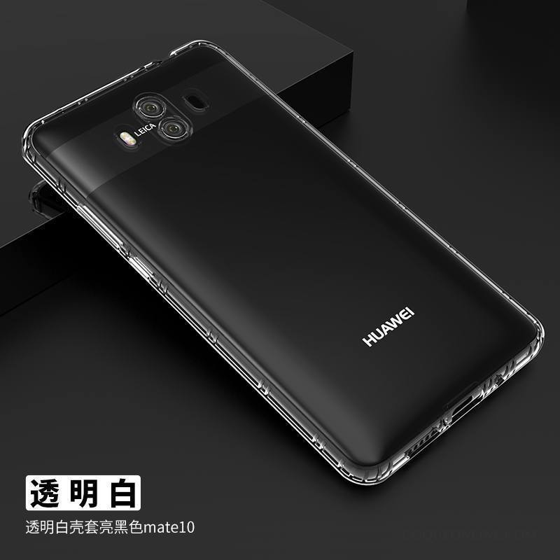 Huawei Mate 10 Fluide Doux Gris Transparent Coque De Téléphone Incassable Silicone Tout Compris