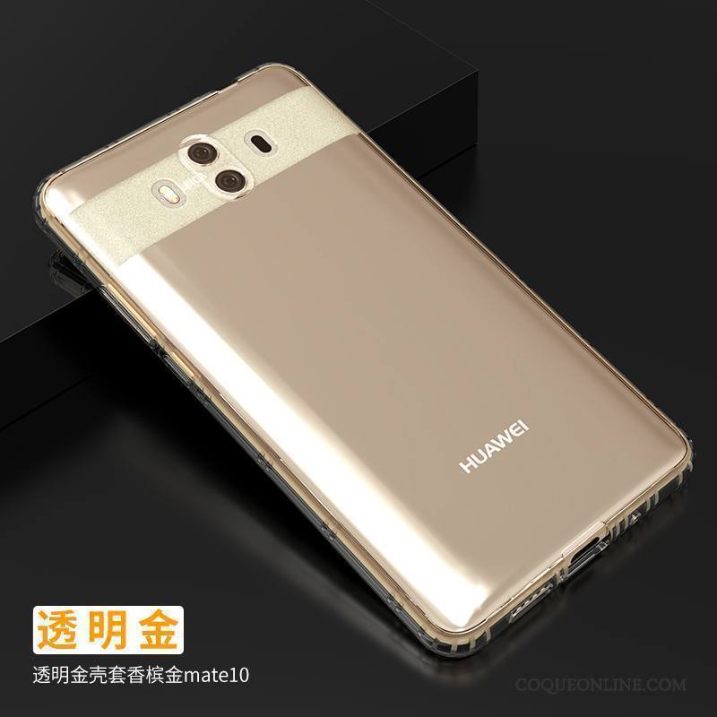 Huawei Mate 10 Fluide Doux Gris Transparent Coque De Téléphone Incassable Silicone Tout Compris