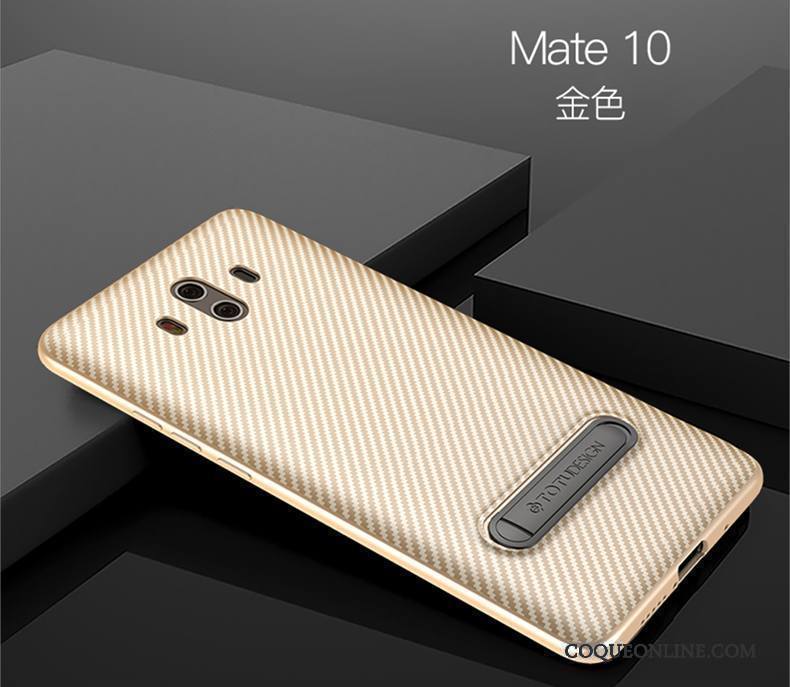 Huawei Mate 10 Fluide Doux Étui Coque Protection Métal Fibre Noir