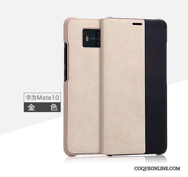 Huawei Mate 10 Incassable Clamshell Étui En Cuir Protection Coque De Téléphone