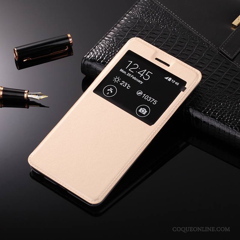 Huawei Mate 10 Incassable Étui Téléphone Portable Housse Coque De Téléphone Étui En Cuir Ouvrir La Fenêtre