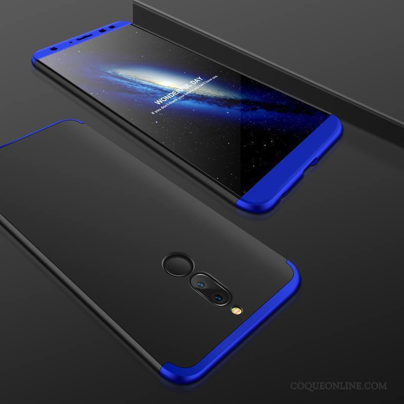 Huawei Mate 10 Lite Coque De Téléphone Bleu Délavé En Daim Tout Compris Étui Difficile