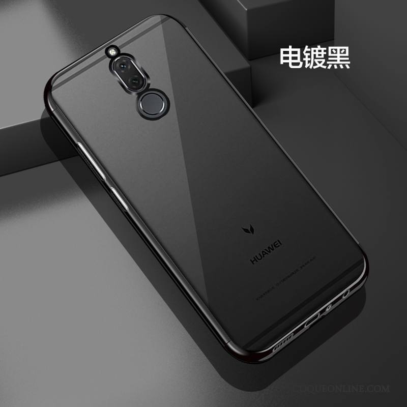 Huawei Mate 10 Lite Coque De Téléphone Bleu Étui Difficile Délavé En Daim Protection Incassable
