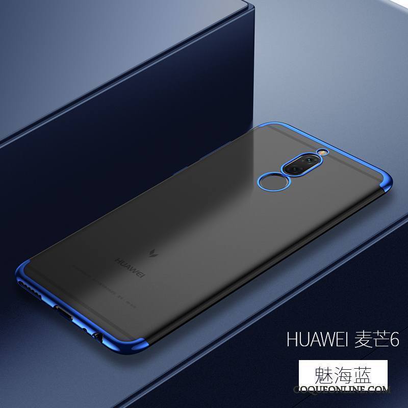 Huawei Mate 10 Lite Coque De Téléphone Incassable Étui Tout Compris Bleu Fluide Doux Silicone