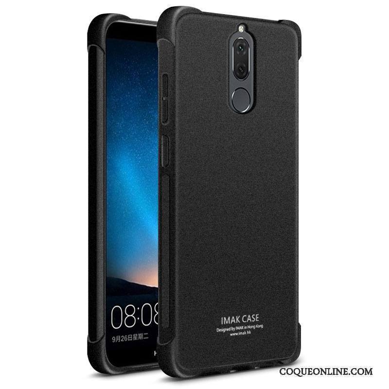 Huawei Mate 10 Lite Coque De Téléphone Étui Noir Délavé En Daim Silicone Protection Ballon