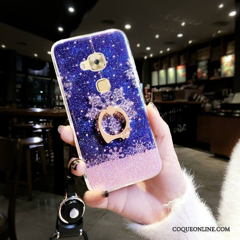 Huawei Mate 10 Lite Coque Flocon De Neige Fluide Doux Silicone Tout Compris Très Mince Bleu Incassable