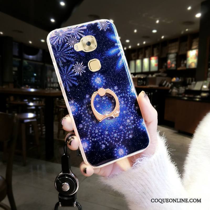 Huawei Mate 10 Lite Coque Flocon De Neige Fluide Doux Silicone Tout Compris Très Mince Bleu Incassable